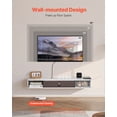 thumbnail image 2 of VEVOR Floating TV Stand 47 in Entertainment Center Power with Cable Hole White, 2 of 9