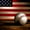 Baseball American Flag, variant on Elephant Stock Old Baseball Stuff Wall Art - Horizontal Multi Panel Canvas - Living Room Wall Decor - Sports Multi Panel - Brown And White Decor - 23" x 14"