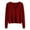 Red, variant on Hontri Women's Cardigan, Women's Autumn and Winter Long Sleeve V Neck Soft Knit Solid Color Cardigan One Size under $10