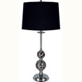 thumbnail image 1 of ORE International 31142 Victorian Style Glass Table Lamp, Silver and Black, 1 of 3