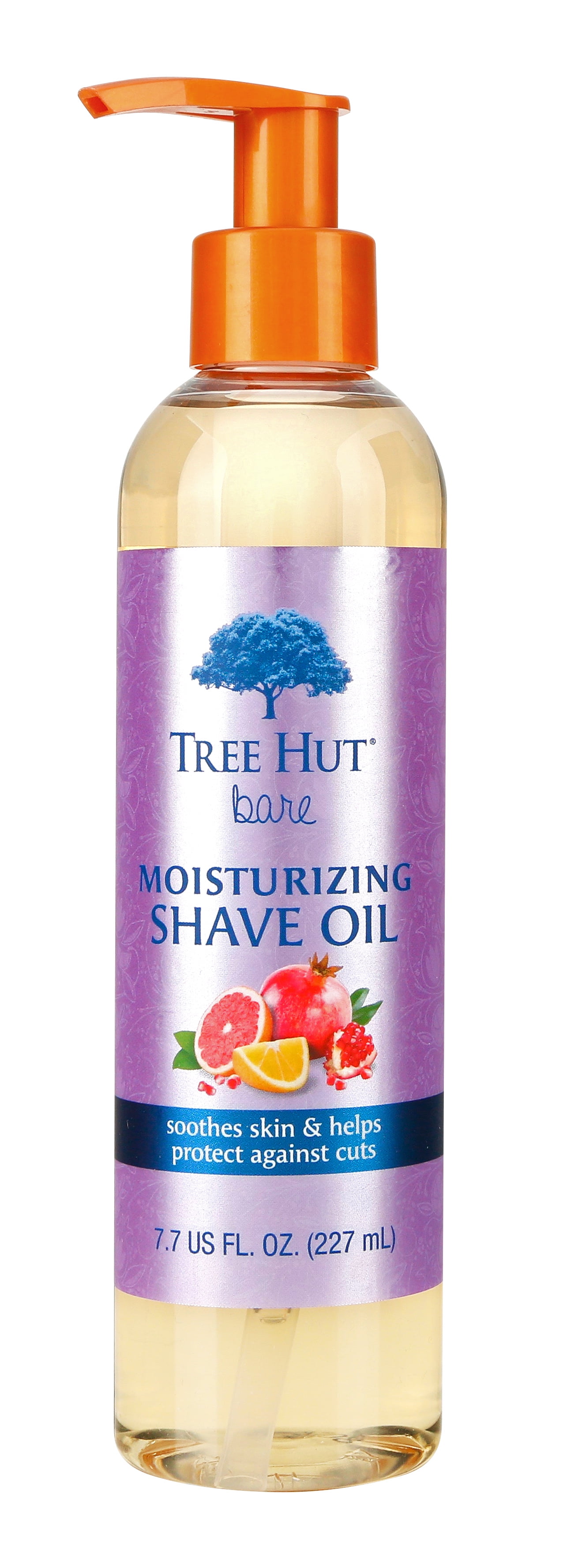 Tree Hut bare Moisturizing Shave Oil with Pomegranate Citrus scent, 7.7oz, Essentials for Soft