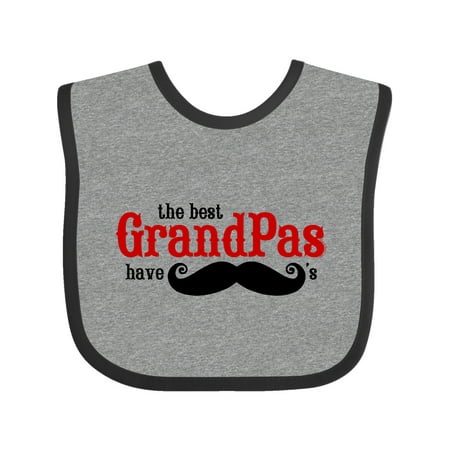 

Inktastic Best Grandpas Have Mustaches Gift Baby Boy Bib
