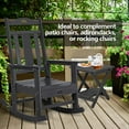 thumbnail image 2 of NALONE Adirondack Folding Table 15.7" Outdoor Side Table HDPE Plastic Double End Table Portable for Camping, Patio, Picnic, Porch, Deck (Black), 2 of 8