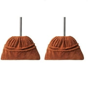 2 Pack - Multifunctional Lazy Broom Replacement Cover - Super Absorbent Mop and Sweep Cloth Thickened Microfiber Fabric, Coffee, JKODE