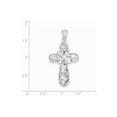 thumbnail image 2 of Sterling Silver Cubic Zirconia Cross Pendant - Measures 42x33mm Wide, 2 of 2