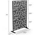 thumbnail image 4 of FENCY Decorative Privacy Screen Outdoor Divider with Stand Metal Corten Steel 76" x 47.2" x 15.7" Black, 4 of 5