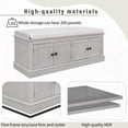 thumbnail image 3 of Banc de Rangement avec Cadre en Pin & MDF : Capacité de 200 lbs, Étagère Réglable, Multi-Usage pour Pièces, 3 of 18