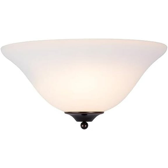 13 inch Half Moon Wall Sconce, 1-Light Dimmable Wall Light Fixture, Modern Wall Lamp with White Frosted Glass Shade for Bedroom, Living Room, Hallway$$Tools & Hardware Other