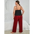 thumbnail image 6 of ebukurty Plus Size Pajama Sets for Women 2 Piece Lace V-neck Sleeveless Sleepwear, Sizes 1XL-3XL/5XL, 6 of 7