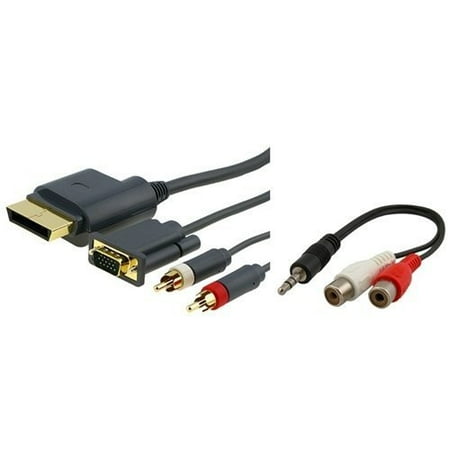 Mixing Console Professional Audio Stereo - HD Enjoy VGA Cable for Xbox 360 with stereo audio and 3.5 mm adapter