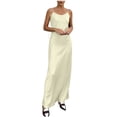 thumbnail image 3 of Sentmoon Robe Bohème Robes de Soirée pour Femmes Été 2026 Couleur Unie Sans Manches Dos Nu Coupe Régulière Bretelles Spaghetti Robes Maxi de Printemps pour Femmes pour Sortir et Style Y55K S-TTG, 3 of 9