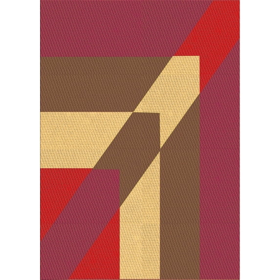 Ahgly Company Indoor Rectangle Patterned Love Red Area Rugs, 5' x 8'