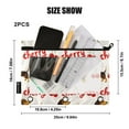 thumbnail image 3 of 2 Pack Pencil Pouch for 3 Ring Binder Smooth Zipper Folders with Pockets Clear Window Pencil Case Dachshund and Cherry, 3 of 6