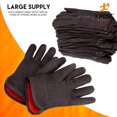 thumbnail image 2 of X-pose Safety Brown Jersey Cotton Work Gloves with Red Fleece Lining, Large 12 Pack, 2 of 5