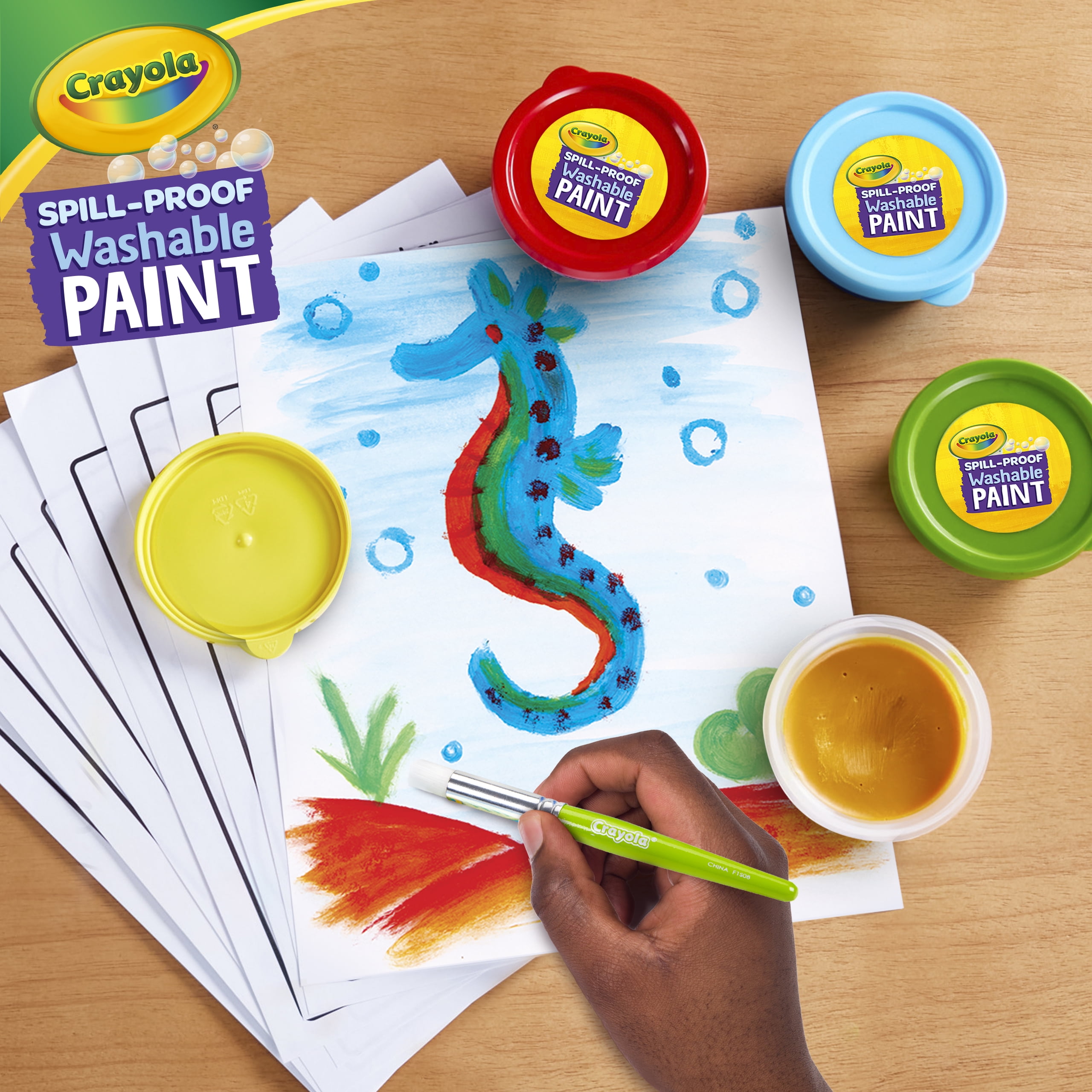 Crayola Spill Proof Paint Set - A2Z Science & Learning Toy Store