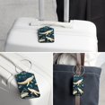 thumbnail image 6 of Square PU Leather Luggage Tags, 2 Pack, with Privacy Cover and Stainless Steel Ring - Suitable for Travel, Backpack, Handbag - Bag Tags, Handbag Tags Whale, 6 of 7
