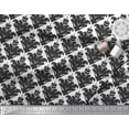 thumbnail image 2 of Soimoi Black Cotton Duck Fabric Ornate Filigree Damask Printed Craft Fabric by the Yard 42 Inch Wide, 2 of 3