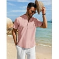 thumbnail image 2 of COOFANDY T-Shirts for Men Summer Henley Shirts Casual Button Down Shirts, 2 of 6