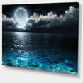 thumbnail image 2 of Designart 'Romantic Full Moon Over Sea ' Seascape Canvas Art Print, 2 of 3