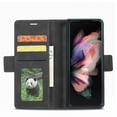 thumbnail image 2 of K-Lion Samsung Galaxy Z Fold 3 5G Case,Luxury Durable PU Leather Hybrid PC Case Flip Card Holder Kickstand Cover with Magnetic Closure for Galaxy Z Fold 3,Black, 2 of 6