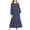 Navy, variant on THDHVS Girls Long Sleeve Dress,Solid Color Striped Maxi Dress with Long Sleeves Round Neck and Side Pockets for Big Girls,Dresses for Girls Navy