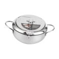 thumbnail image 2 of Lipstore Deep Fryer Pot Cookware Oil Fryer Pan for Dried Onion Rings Squid Rings 24x24x8cm, 2 of 8