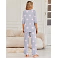 thumbnail image 2 of Ekouaer Womens Pajamas Sets 2 Piece Lounge Set 3/4 Sleeve Tops and Long Pants Soft Pjs Loungewear with Pockets, 2 of 4