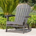 thumbnail image 4 of Christopher Knight Home Hanlee Acacia Wood Folding Adirondack Chair, Dark Grey, 4 of 7