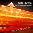 thumbnail image 3 of HOMCOM 33 Ceramic Space Heater 2000W Fan Electric Heater with 3 Modes 15H Timer Adjustable Thermostat Oscillation Remote Control Tip-Over and Overheat Protection Low Energy for Bedroom White, 3 of 5