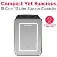 thumbnail image 4 of Frigidaire 6.5L 9-Can Mini Fridge with Lighted Mirror, Personal Cooler in Black, 4 of 16