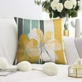 thumbnail image 3 of Floral Farmhouse Yellow and White Throw Pillow Covers 18 X 18 Inch, Set Of 2, Linen Study Sofa Cushion Cover Indoor Living Room Home Decor, 3 of 7