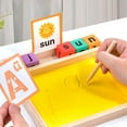 thumbnail image 4 of Wooden Sand Writing Tray Montessori Learning Tool For Letters Numbers Drawing Sensory Play, 4 of 8
