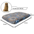 thumbnail image 2 of Vintage Pet Bed, Moroccan Ceramic Tile Inspired Floral Old Fashioned Cultural Mosaic Print, Chew Resistant Pad for Dogs and Cats Cushion with Removable Cover, 24" x 39", Multicolor, by Ambesonne, 2 of 4