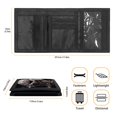 thumbnail image 5 of Uourmeti Trifold Card Wallet Moon Wolf Waterfall Print Lightweight Trifold Pocket Wallet for Holiday, Elastic Polyester Slim Kids Trifold Wallet, 5 of 5