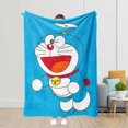 thumbnail image 1 of Doraemon Mantas De Franela Suaves Y Cómodas Manta De Cama Cálida Aire Acondicionado Oficina Siesta, 1 of 4