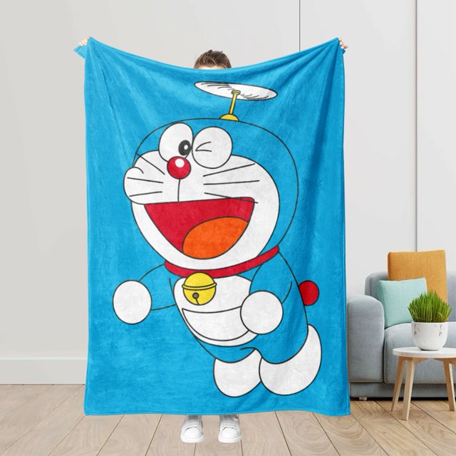 Doraemon Mantas De Franela Suaves Y Cómodas Manta De Cama Cálida Aire Acondicionado Oficina Siesta