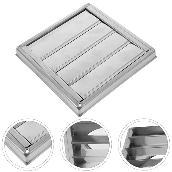 SEWCHICS Louvered Stainless Steel Dryer Vent Cover Outdoor Rust Resistant Vent Cap Plated Silver