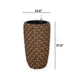 thumbnail image 3 of 14.6" Self-watering Wicker Planter - Garden Decoration Pot - Natural - Round, 3 of 5