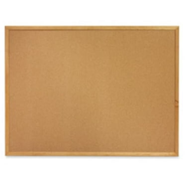 Quartet  Cork Board - 1-.75in. Frame Face - 6ft.x4ft. - Oak Frame-Nat. Finish