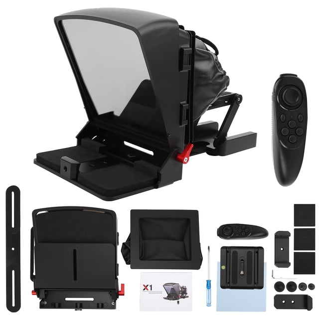 Teleprompter, Remote Control Teleprompter High Light Transmittance Professional Portable For Tablet For Camera For Smartphone