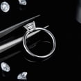 thumbnail image 2 of 1 Carat Trillion Cut Moissanite Solitaire Ring, Promise Wedding Ring, Plain Band Ring In 925 Sterling Silver, 2 of 6