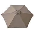 thumbnail image 2 of Parasol de Jardin Extérieur Couverture de Protection Solaire pour 2m 6 Nervures Kaki, 2 of 8