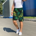 thumbnail image 6 of Pofeuu Peacock Feathers2 Print Men's Soft Woven Elastic Waistband Sleep Pajama Short-Medium, 6 of 6