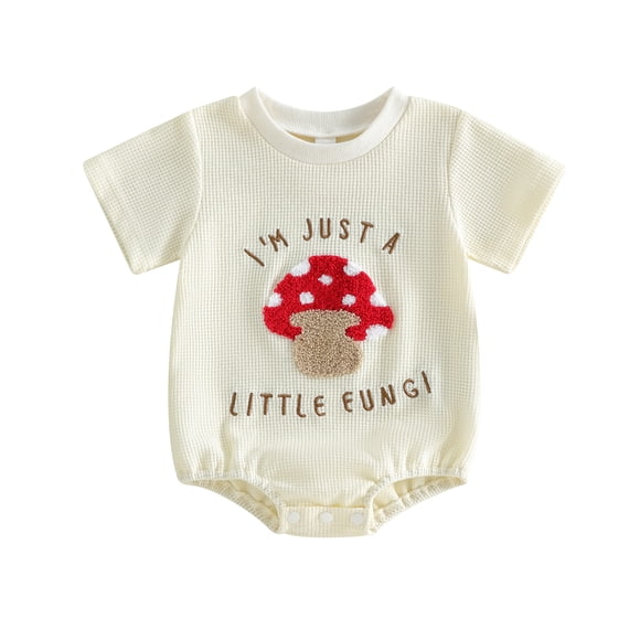 Akiihool Funny Baby Onesies for Girls Baby-Girls Short-Sleeve Bodysuit (White,12-18 Months)