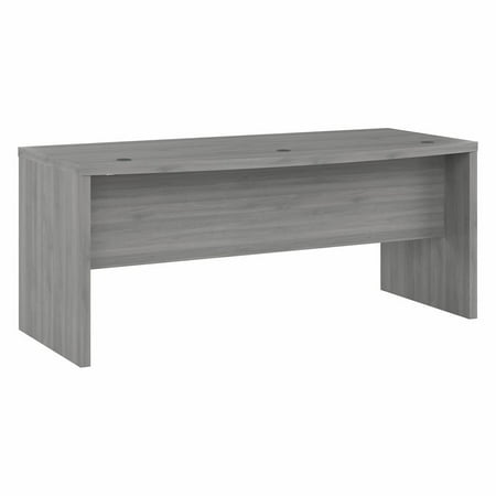 UPC: 0042976183523 | Bush Business Furniture Echo 72W Bow Front Desk by Modern Gray Chrome Finish