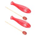thumbnail image 4 of NIAIZEK 2Pairs Wooden Fish Musical Instruments Sturdy Natural Wood for Recreational Use, 4 of 8