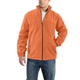 thumbnail image 2 of GrmtClth Mens Fleece Jacket Full Zip Casual Soft Polar Fleece Lined Jacket Coats 2025 Winter Outdoor Long Sleeve Outerwear Jackets with Pockets Saffron XL, 2 of 5