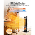 thumbnail image 5 of M optimized Space Heater 33" Tower Heater Electric Heater for Inside Home 1500W Portable PTC Ceramic Heater with Remote, 3D Flame Effect, 90°Oscillating Heater, 12H Timer, Heat Up to 200sq.ft, Black, 5 of 6