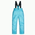 thumbnail image 4 of HCNTES Kids Waterproof Snow Bib Overalls Toddler Adjustable Shoulder Straps Comfortable Winter Ski Wear(A-Light Blue,8-10 Years), 4 of 9