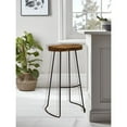 thumbnail image 5 of The Urban Port Antique Colonial Classy Wooden Barstool with Iron Legs (Long), 5 of 5